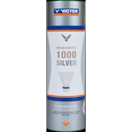 Badminton shuttles Victor Nylon Shuttle 1000 Silver - White 6 ks