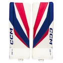 Beenbeschermers CCM Axis F9 White/Red/Blue Intermediate 31 + 1 inch