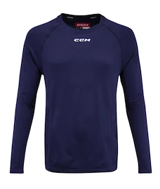 Compressie T-shirt CCM LS Premium Training Tee True Navy Senior