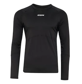 Compressie T-shirt CCM LS Top with Gel Black Senior