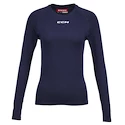 Compressie T-shirt CCM  LS Training Tee Navy Senior