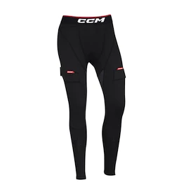 Compressiebroek met kruisbeschermer CCM Jill Black Senior