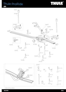 Dak fietsendrager Thule ProRide Thule ProRide 591