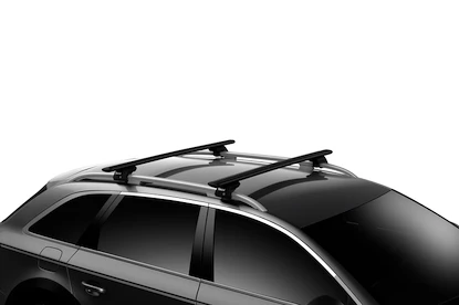 Dakdrager Thule met EVO WingBar Zwart BMW X5 5-Dr SUV met dakrails 00-03