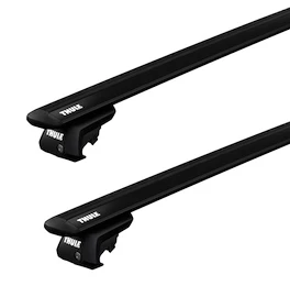 Dakdrager Thule met EVO WingBar Zwart Fiat Idea 5-Dr MPV met dakrails 03-12