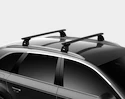 Dakdrager Thule met EVO WingBar Zwart Ford Fiesta 3-Dr Hatchback met vaste punten 00-02