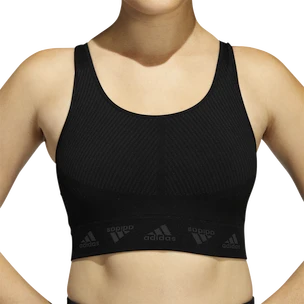 Dames bh adidas  Aeroknit Light Support Bra Black