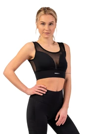 Dames bh Nebbia Black Mesh Design Sports Bra "Breathe" 412 black