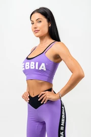 Dames bh Nebbia Double Layer Light-Support Sports Bra purple