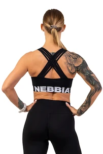 Dames bh Nebbia  Medium Impact Cross Back Sports Bra 410 black