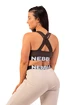 Dames bh Nebbia  Medium Impact Cross Back Sports Bra 410 brown