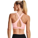 Dames bh Under Armour  Crossback Mid Bra pink