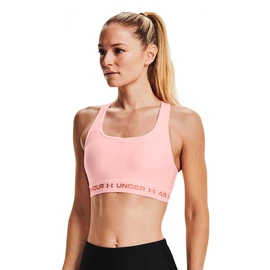 Dames bh Under Armour Crossback Mid Bra pink