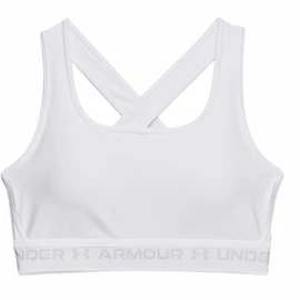 Dames bh Under Armour Crossback Mid Bra-WHT