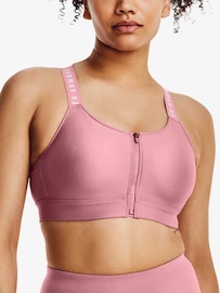 Dames bh Under Armour Infinity High Bra Zip-PNK