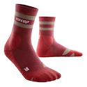 Dames compressiesokken CEP  80s Mid Cut Berry/Sand  II