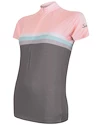 Dames fietsshirt Sensor  Cyklo Summer Stripe Grey/Pink XL