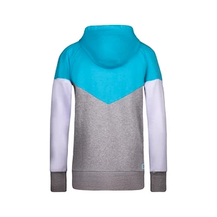 Dames hoodie BIDI BADU  Flavia Lifestyle Hoody Aqua/Grey White S