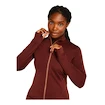 Dames hoodie Icebreaker Merino 260 Quantum IV LS Zip Port/Cedar Wood