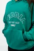 Dames hoodie Nebbia  Branded Oversized Hoodie green