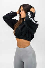 Dames hoodie Nebbia Cropped Zip-Up Hoodie black