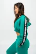 Dames hoodie Nebbia  Cropped Zip-Up Hoodie green