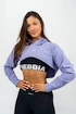 Dames hoodie Nebbia  Designer Cropped Hoodie purple