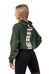 Dames hoodie Nebbia  Loose Fit Crop Hoodie Iconic 421 dark green