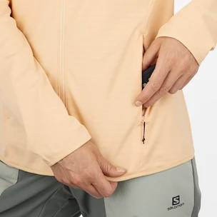 Dames hoodie Salomon  Outrack Full Zip Mid Apricot Ice