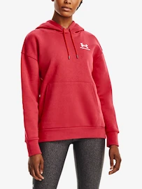 Dames hoodie Under Armour Essential Fleece Hoodie-RED