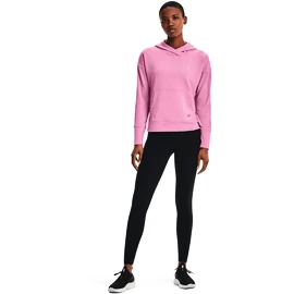 Dames hoodie Under Armour Rival Terry Taped Hoodie Planet Pink