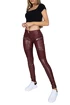 Dames legging Hugz Jeans  Wine Faux Leather Biker Mid Waist