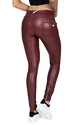 Dames legging Hugz Jeans  Wine Faux Leather Biker Mid Waist