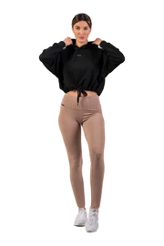 Dames legging Nebbia Organic Cotton Ribbed High Waist Leggings 405 brown