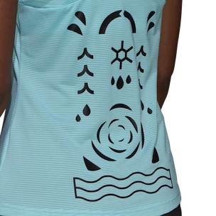 Dames T-shirt adidas  Paris Y-Tank Primeblue Aqua M