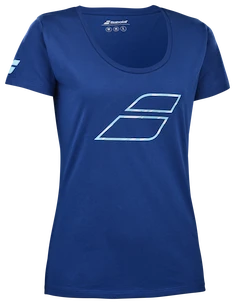 Dames T-shirt Babolat  Exercise Flag Tee Women Sodalite Blue