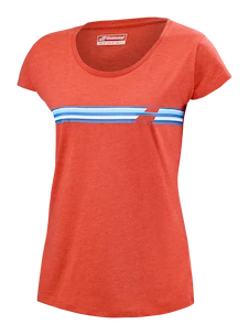 Dames T-shirt Babolat  Exercise Stripes Tee Poppy Red S