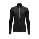 Dames T-shirt Devold  Running Cover Woman Zip Neck Caviar L