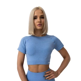 Dames T-shirt GymBeam FLO CropTop Blue