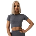 Dames T-shirt GymBeam  FLO CropTop Grey