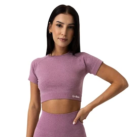 Dames T-shirt GymBeam FLO CropTop Violet