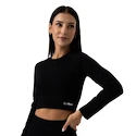 Dames T-shirt GymBeam  FLO Ribbed CropTop Black