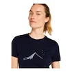 Dames T-shirt Icebreaker Merino 150 Tech Lite SS T South Const Midnight Navy