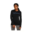 Dames T-shirt Icebreaker Merino 200 Oasis LS Crewe Mountain Pulse Black