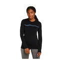 Dames T-shirt Icebreaker Merino 200 Oasis LS Crewe Mountain Pulse Black