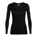 Dames T-shirt Icebreaker Merino 200 Oasis LS Scoop Black