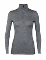 Dames T-shirt Icebreaker  W 200 Oasis LS Half Zip GRITSTONE