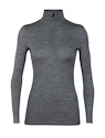 Dames T-shirt Icebreaker  W 200 Oasis LS Half Zip GRITSTONE L