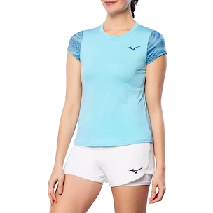 Dames T-shirt Mizuno  Charge Printed Tee  Blue Glow