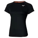 Dames T-shirt Mizuno  Dry Aero Flow Tee Black XS